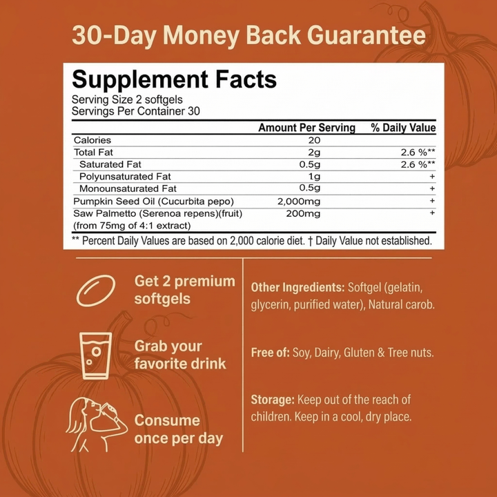 Sereniva Pumpkin Seed Oil Softgels